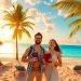 Отдыхающие на пляже под солнцем — символ горящего тура от Coral Travel